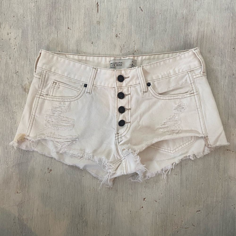 Abercrombie and Fitch Distressed Denim Shorts